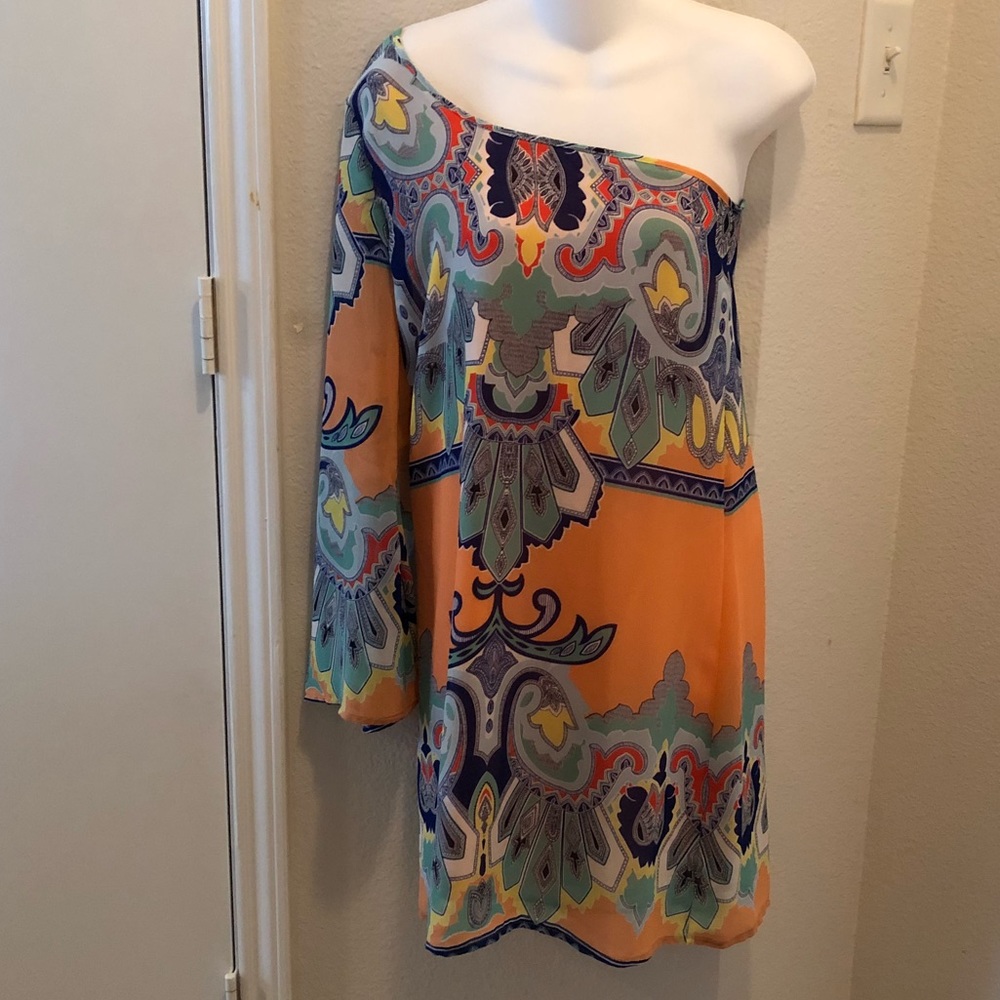 Pink Owl - one shoulder - knee length dress
